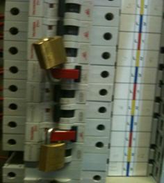 Circuit breakers locked off